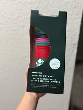 Starbucks Color-Change Holiday Cups - Green, Red, Pink, Lime, Black